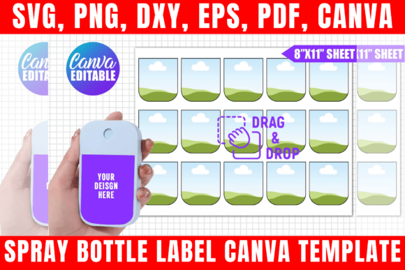 Download Spray Bottle Label Canva Template - Spray bottle label Collection
