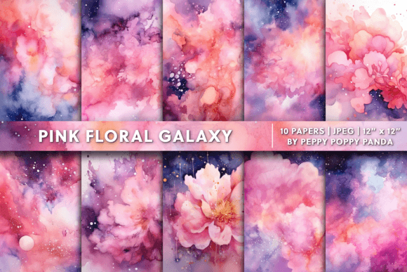 Download Pink Floral Galaxy Background Texture - Background texture Collection