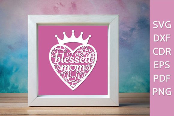 Download Mother's Day SVG, Blessed Mom Clipart - Premium Bundle