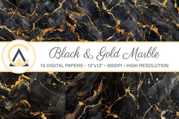 Download Black Gold Marble Background Texture Set - Background texture Collection