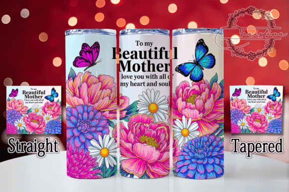 Download Floral Heartfelt Mom Gift 20oz Tumbler - Premium Bundle