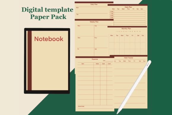 Download Digital Paper Template Pack - Digital paper template Collection