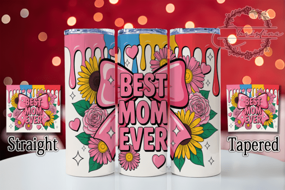 Download Floral Best Mom Gift Tumbler Wrap - Premium Bundle