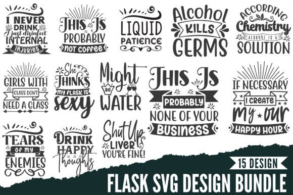 Download Flask Svg Design Bundle - Flask Collection