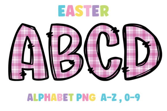 Download Easter Alphabet Pastel Doodle Font Png - Doodle font png Collection