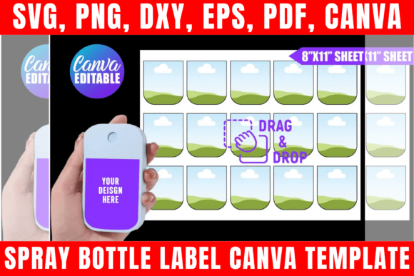 Download Spray Bottle Label Canva Template - Spray bottle label Collection