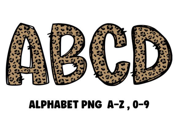 Download Leopard Alphabet Doodle Font Png - Doodle font png Collection