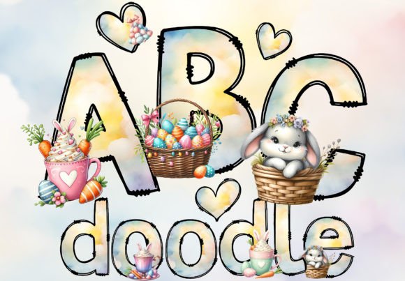 Download Easter Doodle Font PNG Letters Alphabet - Doodle font png Collection